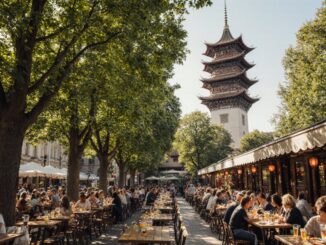 Besuche Münchens Chinesischen Turm